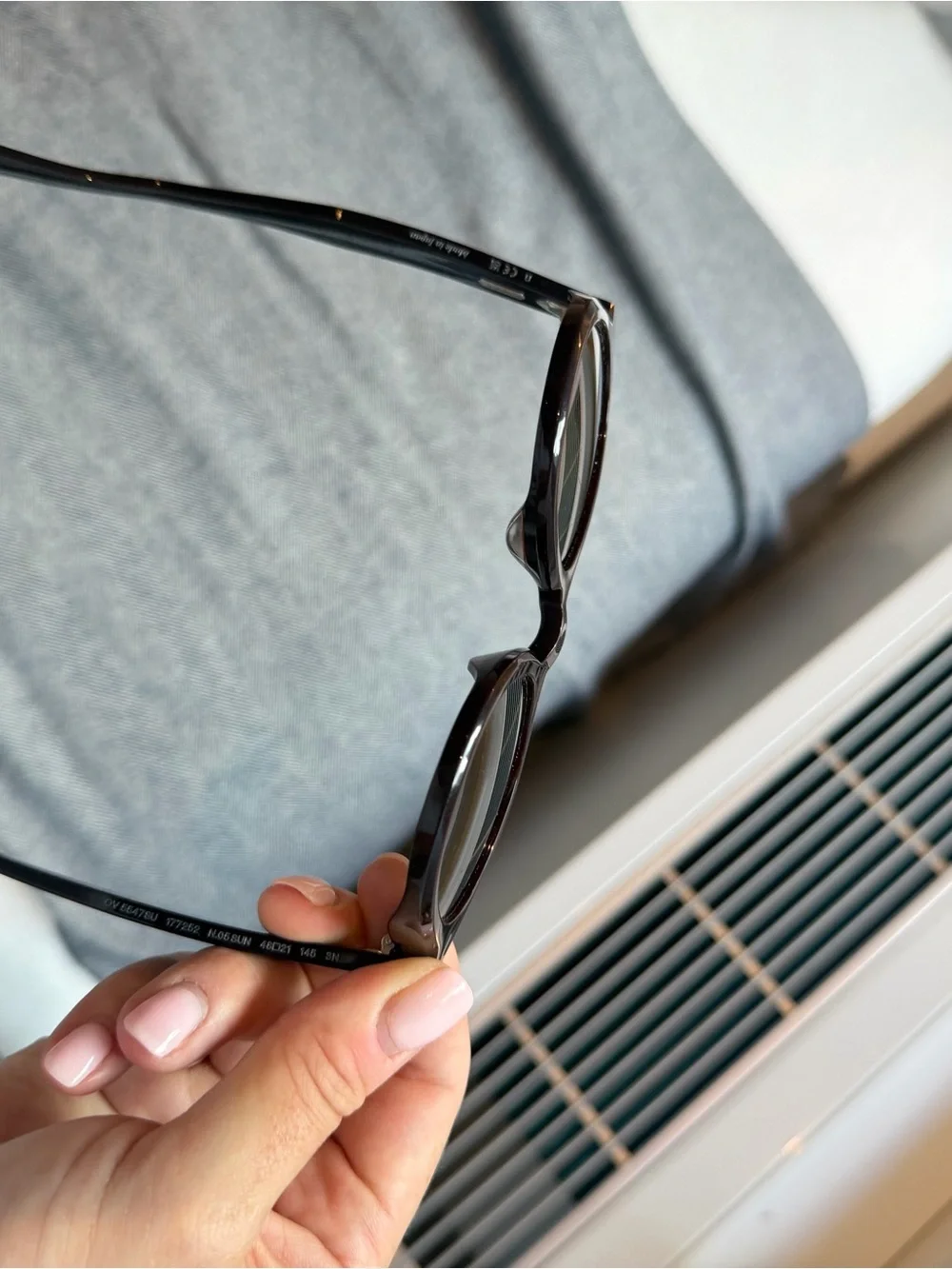 Oliver Peoples Dark Brown Frame Sunglasses with Green Lenses